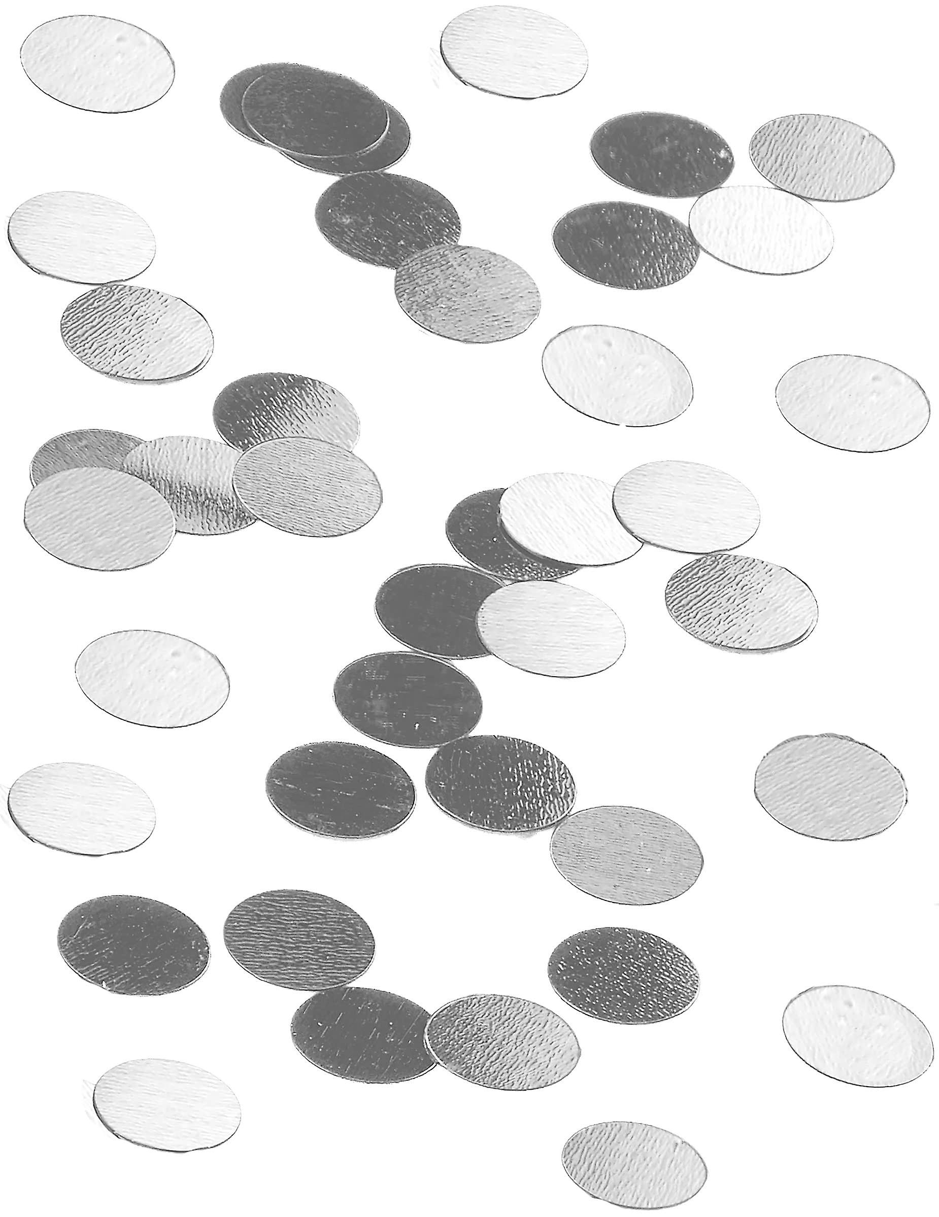 Silver round table confetti 1.2 cm