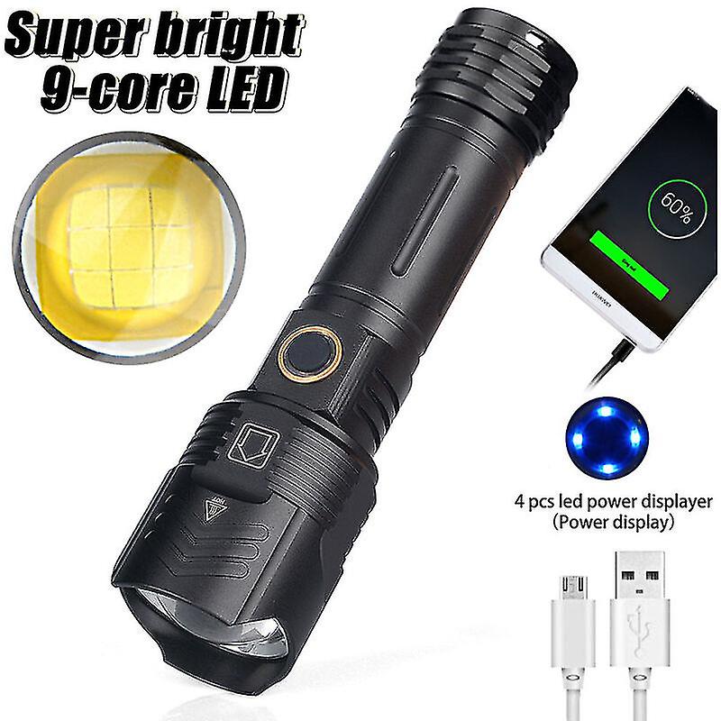 LED Flashlight Outdoor USB Charging Flashlight [Without Battery]