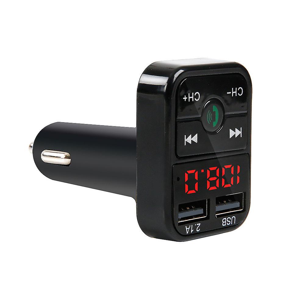 Car Fm Transmitter Wireless Blootooth 5.0 Handsfree Calling Dual Usb Charge Support Tf Card U Disk Play Voltage Detection Module