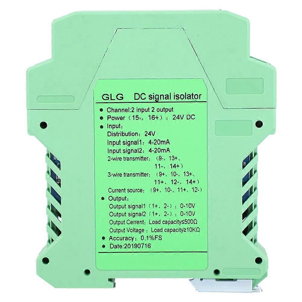 DC-Signal-Isolator 4 ~ 20mA Modul-Signal-Isolator-Sender-Conditioner2 in 2 aus 0 ~ 10V