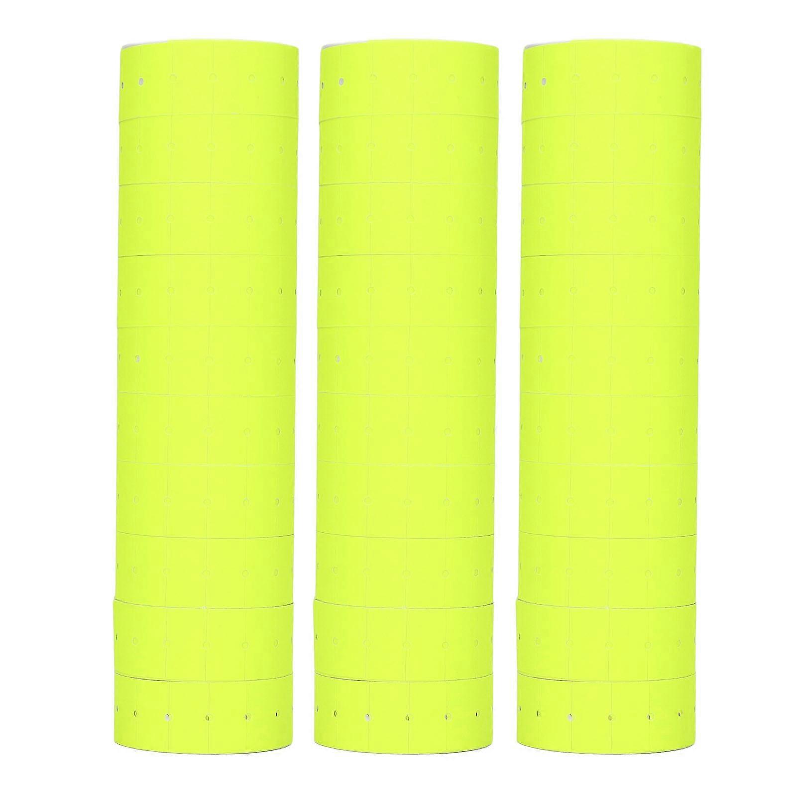 3 Tubes Pricing Label 15000pcs Single Row Price Gun Tag 21x12mm for M5500 MX5500 Fluorescent Yellow