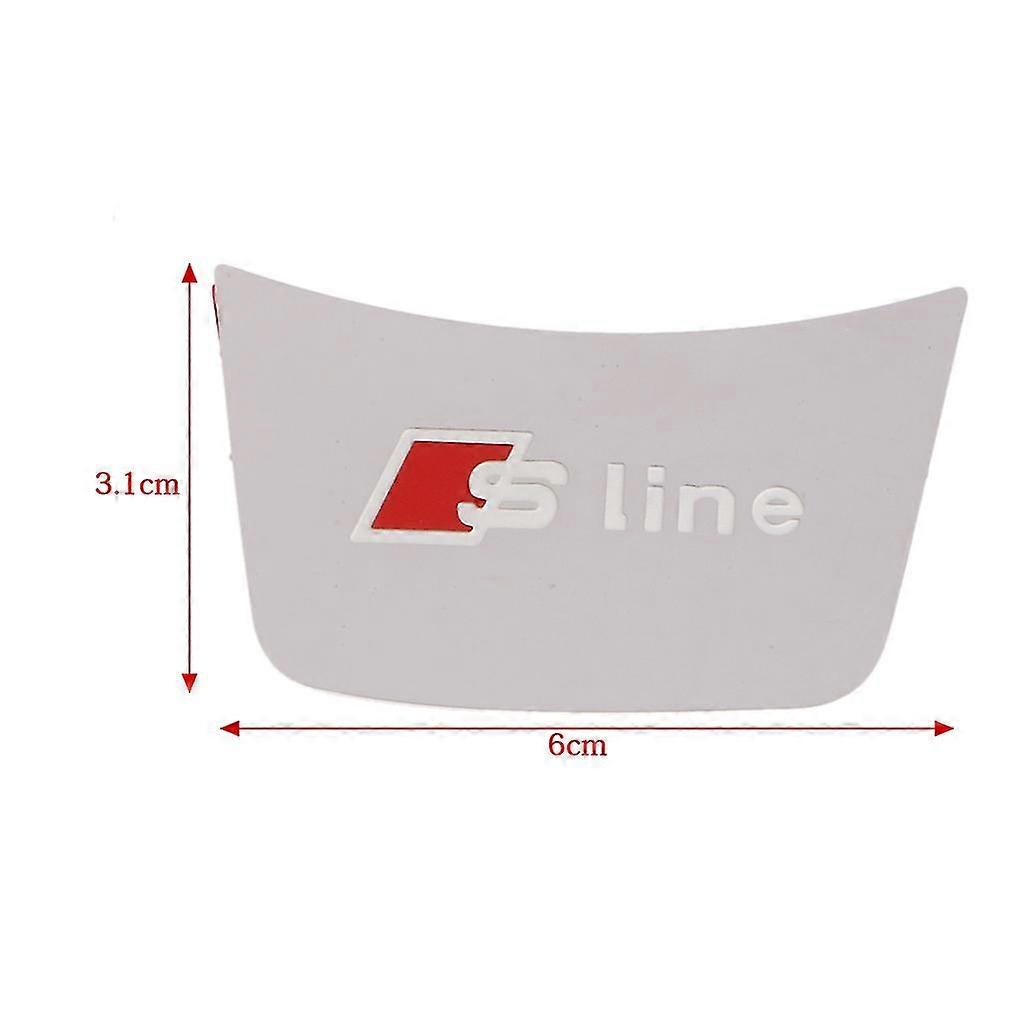 S line 3D Car Steering Wheel Metal Emblem Badge Sticker For A3 A4 A5 A7 Q3