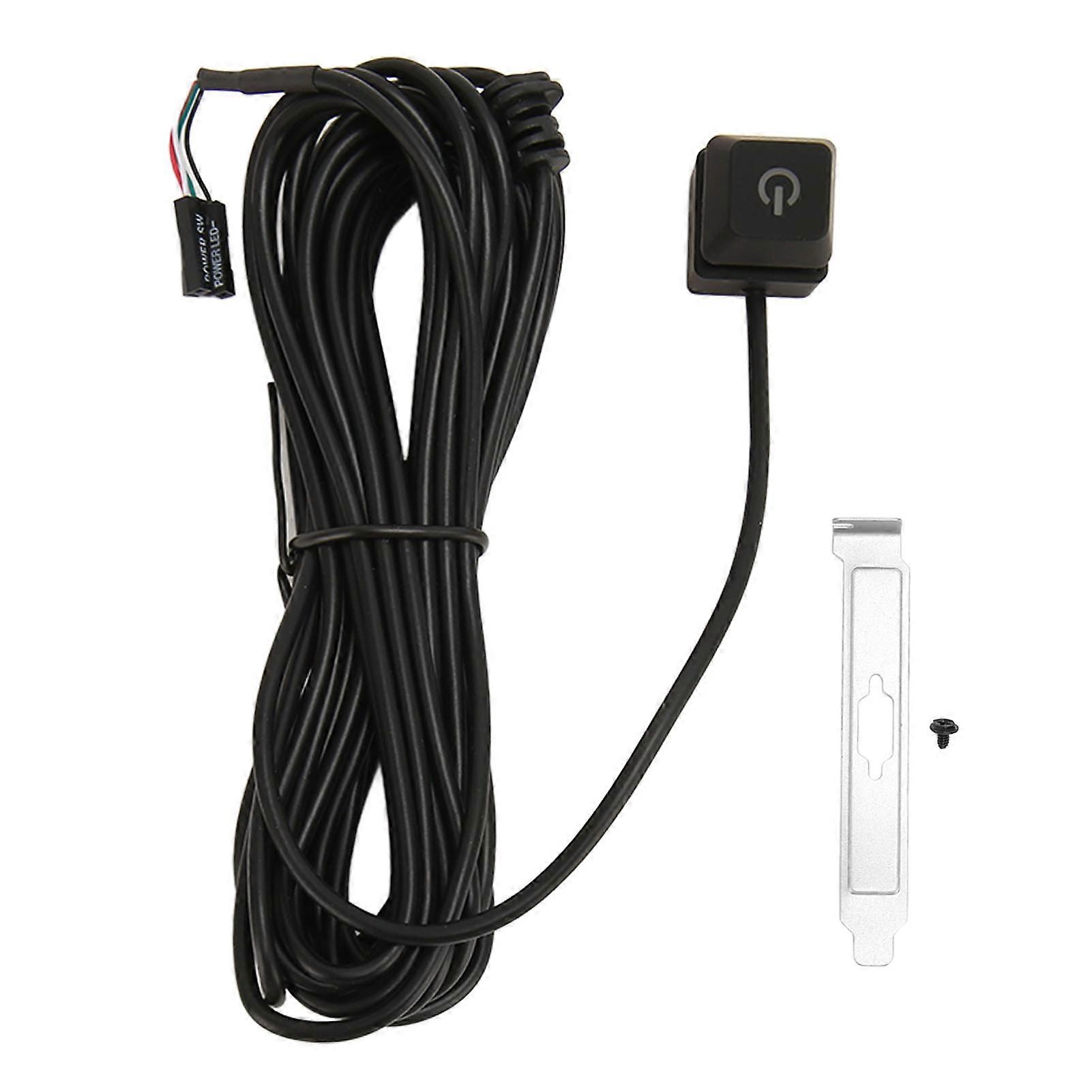 PC Power Button Extension External Flexibility PC Power Switch Power Supply Control Adapter Cable Computer Host Button 5meter/16.4ft
