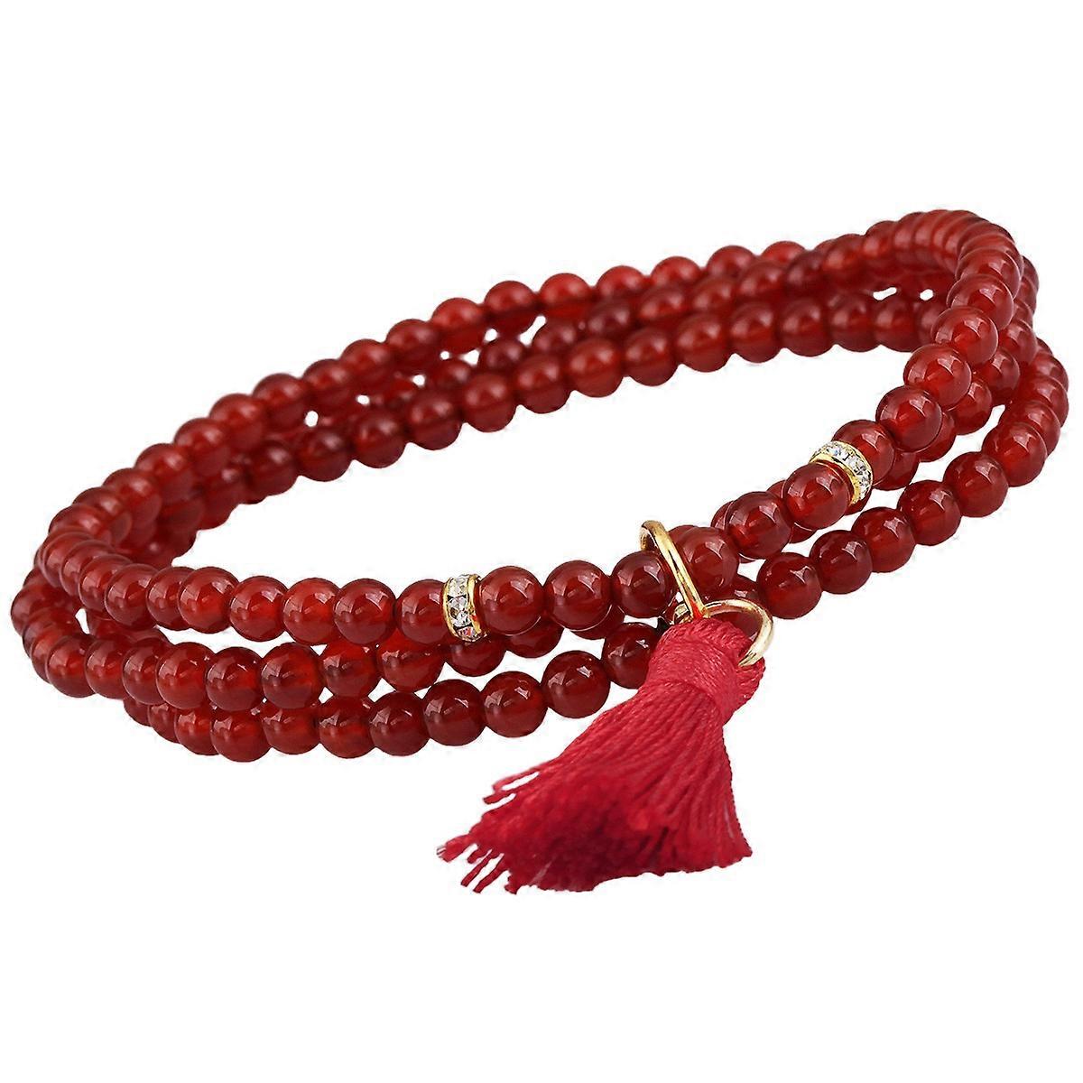 Bracelet-RedCarnelianRadiance-TripleTier-VibrantVibes