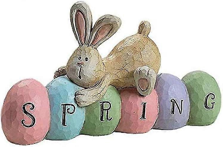 Bunny Eggs Resin Centerpiece With The Word , S Eggs Tabletop Resin Bunny Figurine For Home Rats Figurin