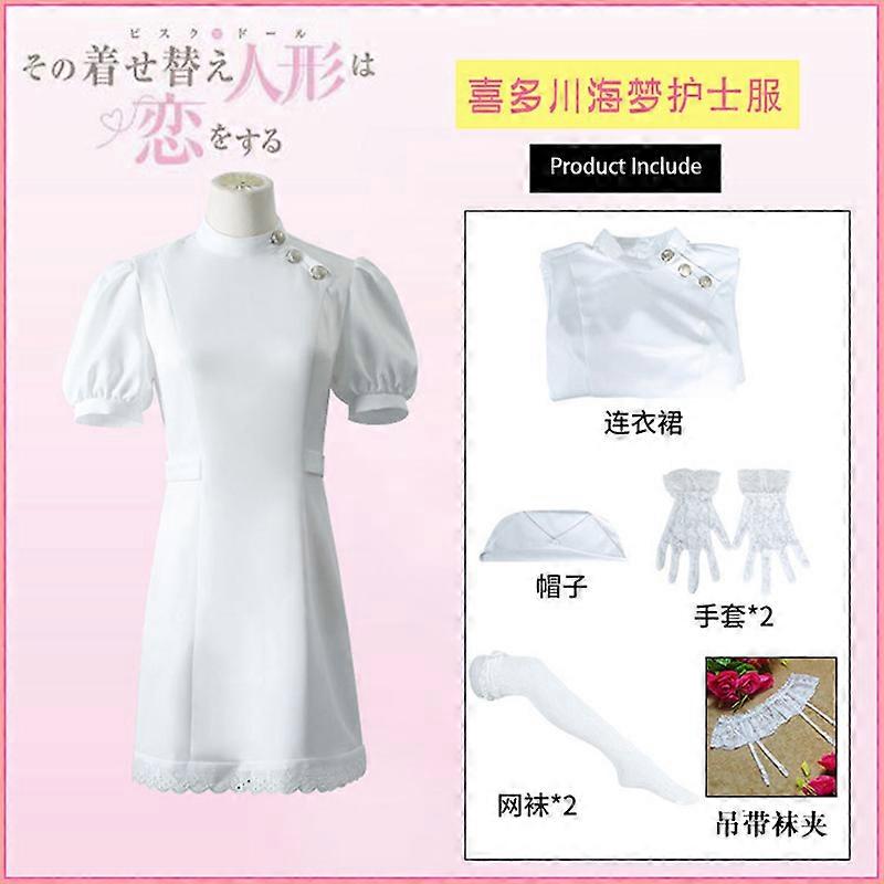 Mon déguisement Darling Marin Kitagawa Cosplay Costume Infirmière Uniforme Kuroe Shizuku Noir Blanc Infirmière Ensemble de robe