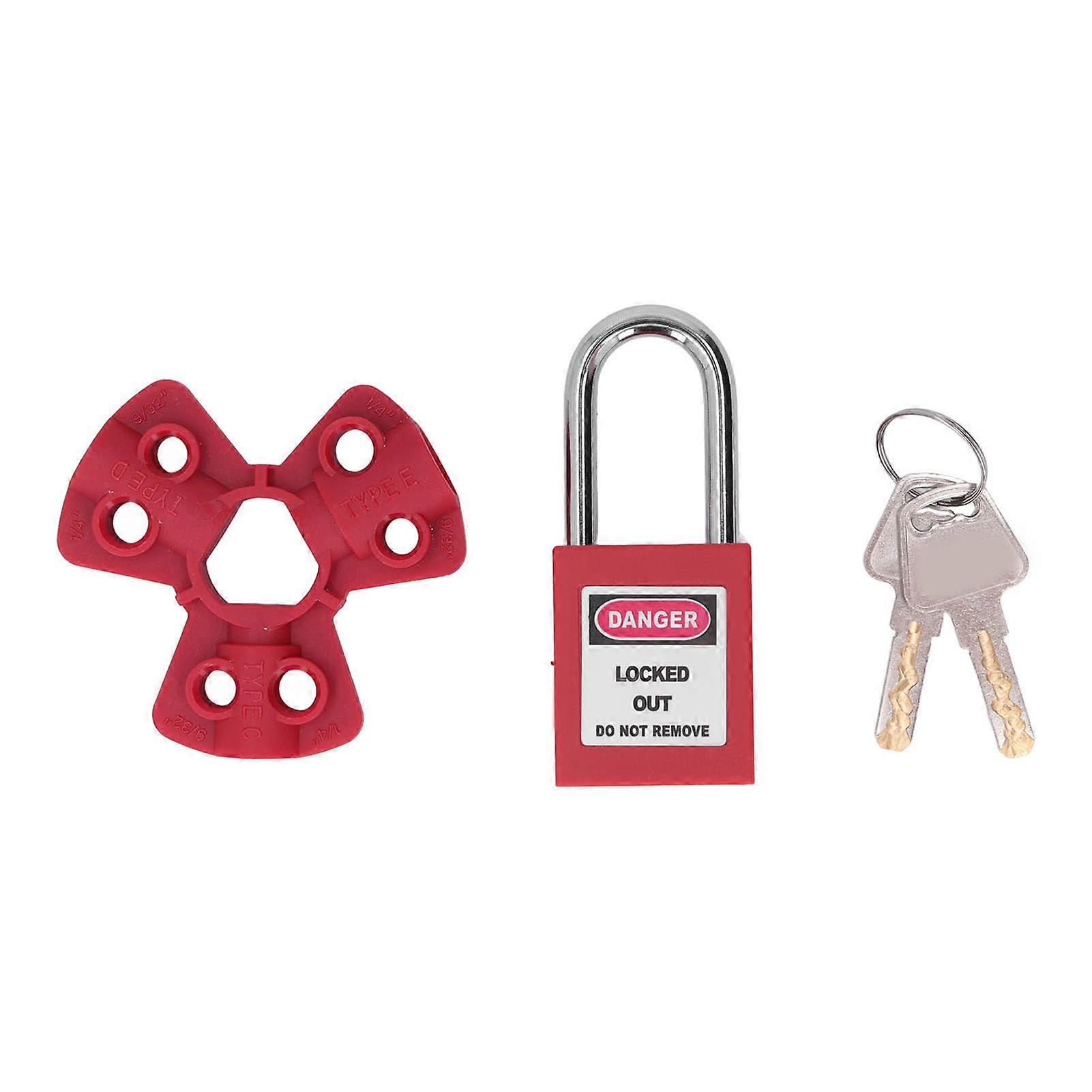 Pneumatic Lockout Quick Disconnect Gas Source Isolation Male Thread Gas Cylinder Safety Lock With Padlock For Industrial