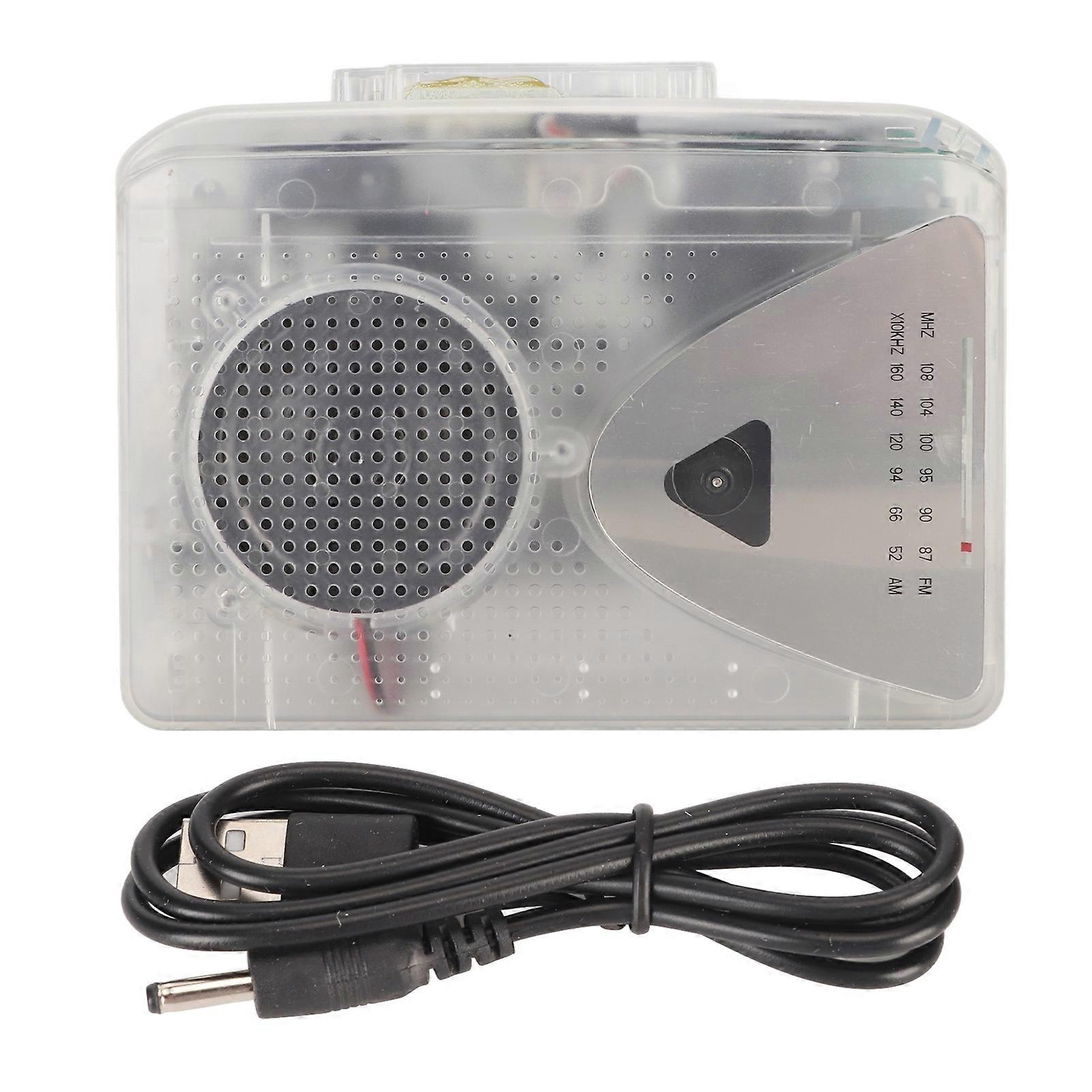 Portable Cassette Player FM AM Radio Stereo Cassette MP3 Tape Player with 3.5mm Jack and Speaker for Daily