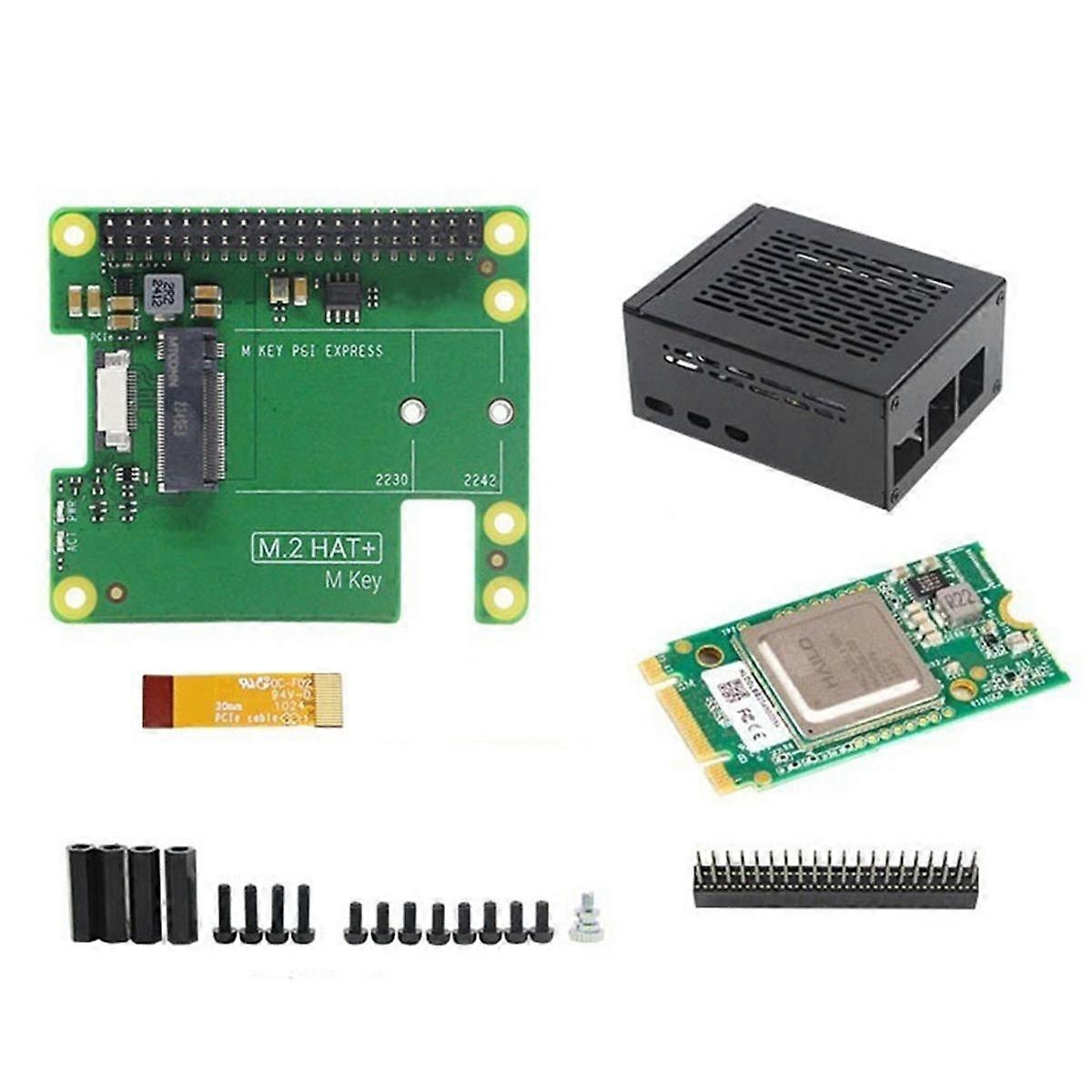 Pour 5 Kit AI M.2 HAT+ Al Module d’accélération+Boîtier 13 TOPS Gen3 pour la robotique domotique