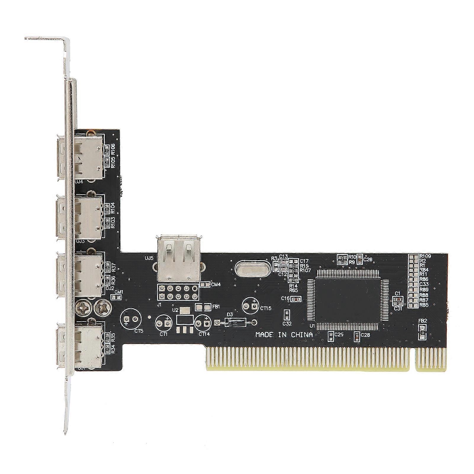 PCI-expansionskort till 4-portars USB2.0-hubbadapter HighSpeed-omvandlare Universella PC-tillbehör
