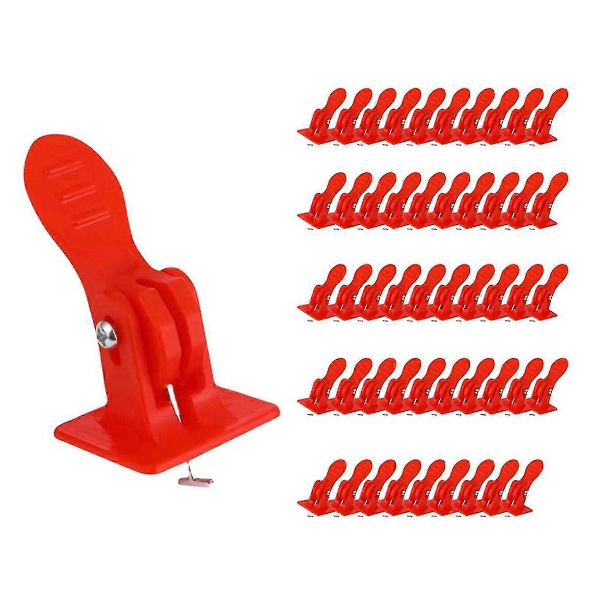 50Pcs New Red Tile Quick Leveler Tile Leveling System Tile Laying Tool Positioning Leveler is Used to Lay Wall Tiles.