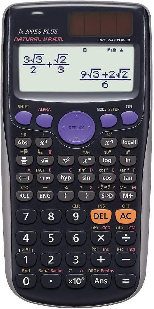 QQDD fx-300ES PLUS Επιστημονική Αριθμομηχανή, Μαύρη