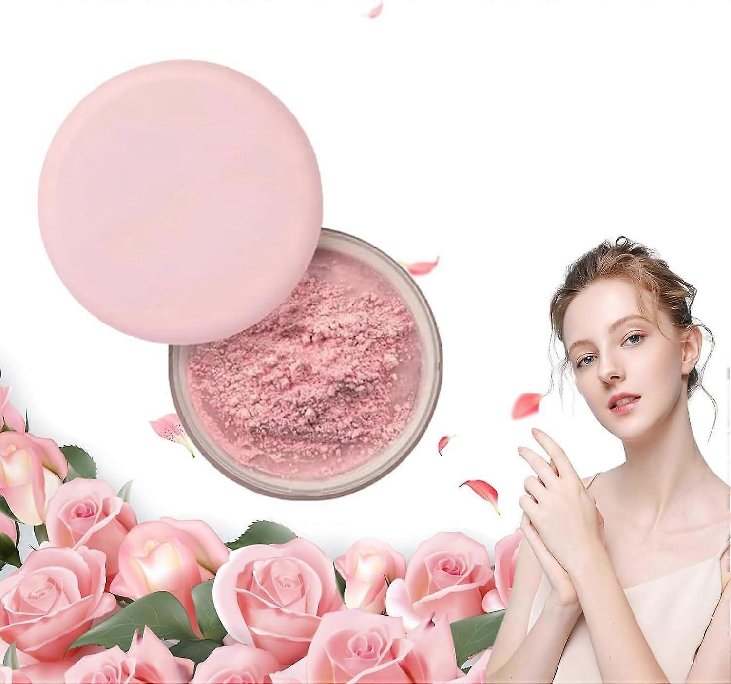 Unschärfepuder, Pink Setting Powder, Blurring Setting Powder, wasserfestes Pink Setting Powder für die Ölkontrolle, lang anhaltendes Make-up