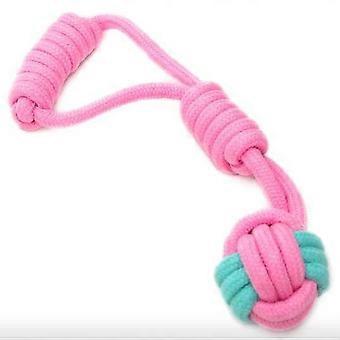 Cotton Rope With Ball And Handle Dog Toy