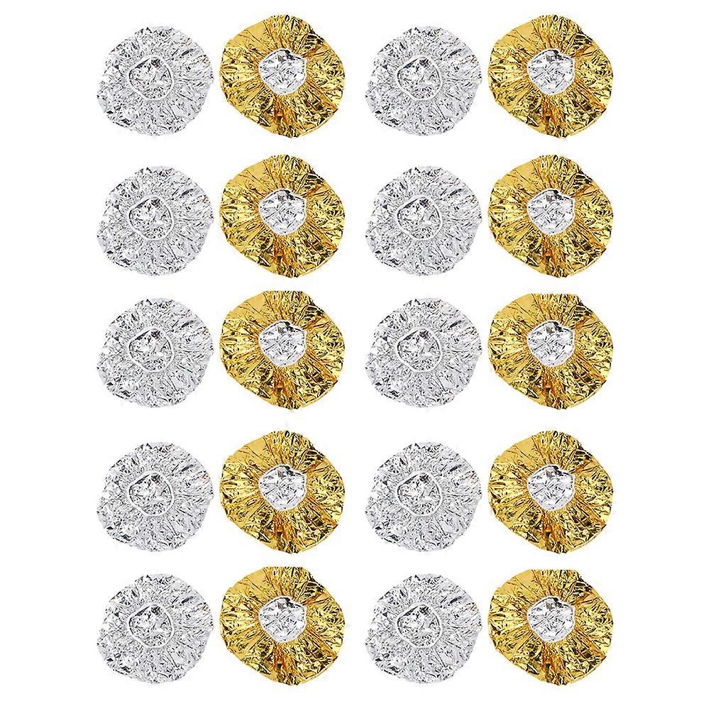 20pcs Aluminum Foil Caps Deep Conditioning Caps Reusable Hair Processing Caps