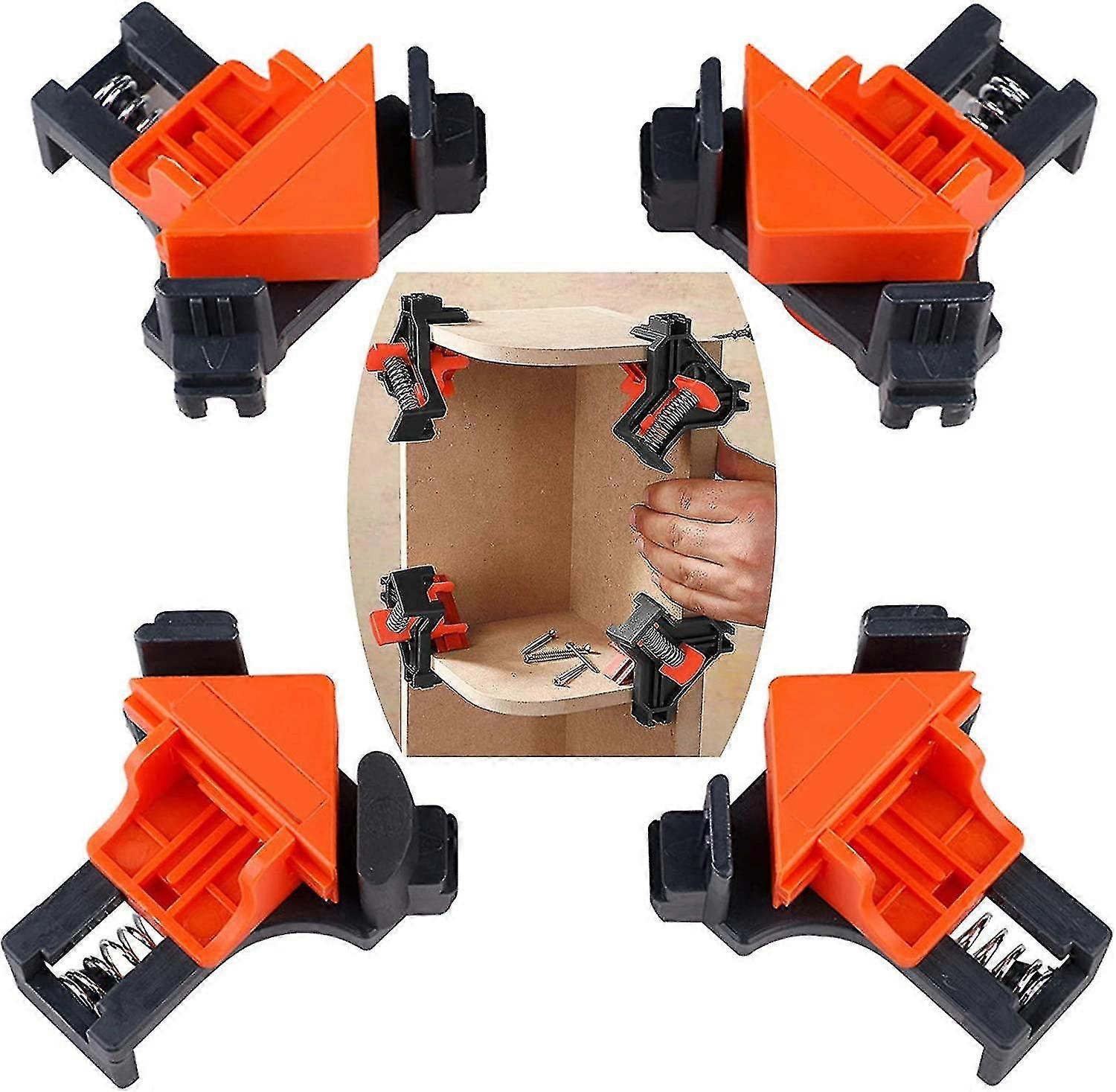 4pcs 90 Degree Right Angle Clamps,woodworking Angle Clamps,wood Frame Clamping Tools