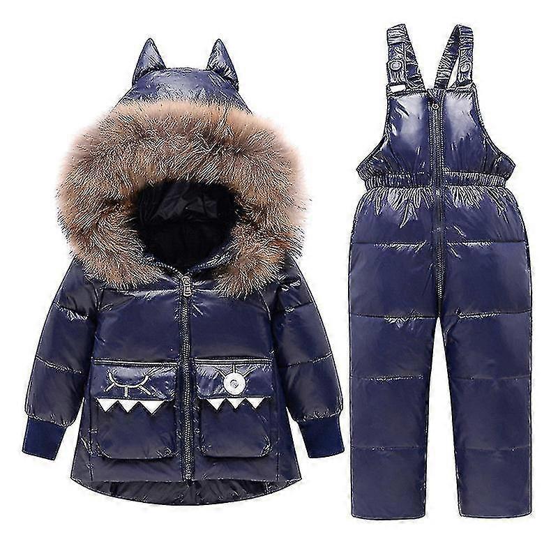 Barnhuva parka och overall pojkar flickor vinter varm dunjacka baby dinosauriejacka snödräkt