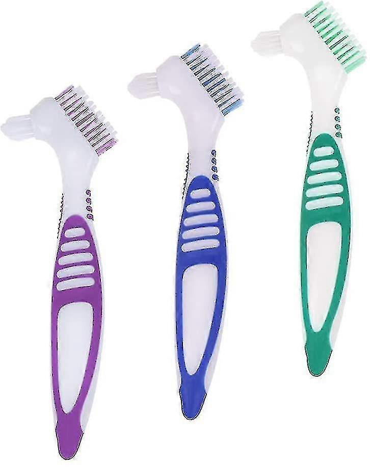 3pcs Denture Cleaning Brush, Premium Denture Cleaner