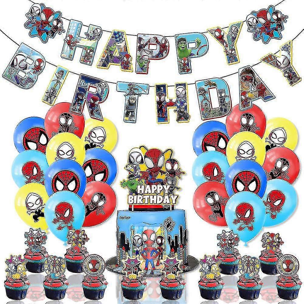 Spider-man Superhero Balloons Kits Set Boy Birthday Party Decor