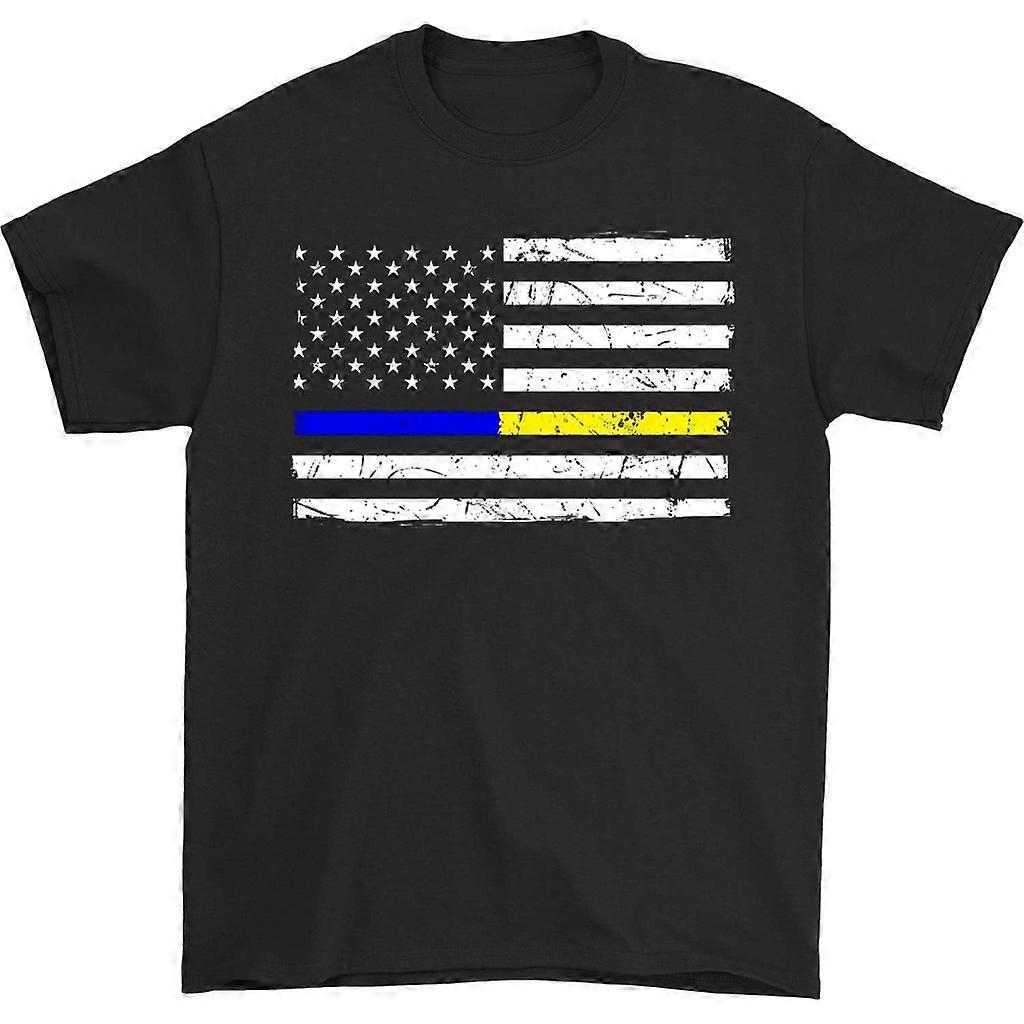 Usa Thin Blue Gold Flag T-shirt
