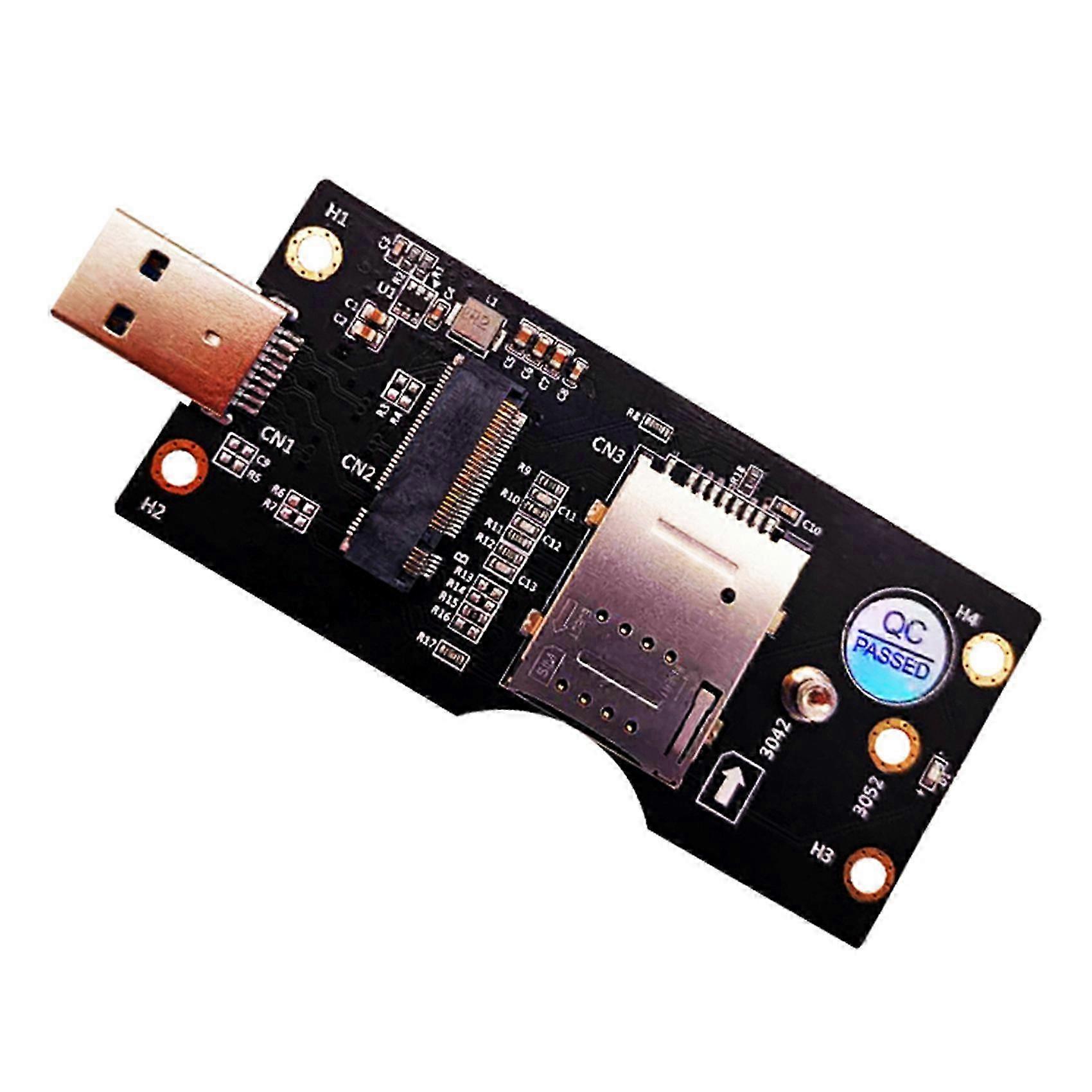 NGFF M.2 Key B to USB 3.0 Adapter Expansion Card with SIM 8Pin Card Slot for WWAN/LTE 3G/4G/5G Module Support M.2