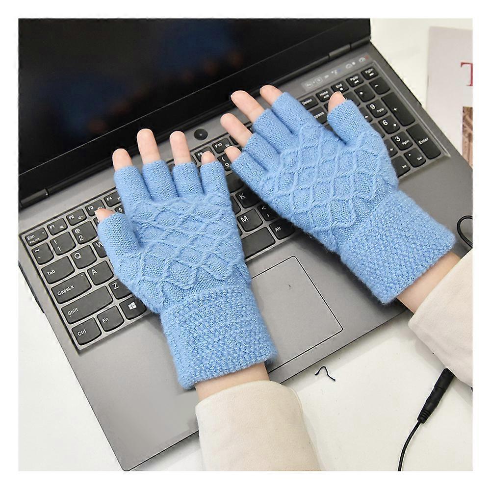 Warm Boom USB Heating Gloves Double-Sided Plush Power Bank Computer Electric Heating Thermal Gloves Temperature Control Hand Warmer