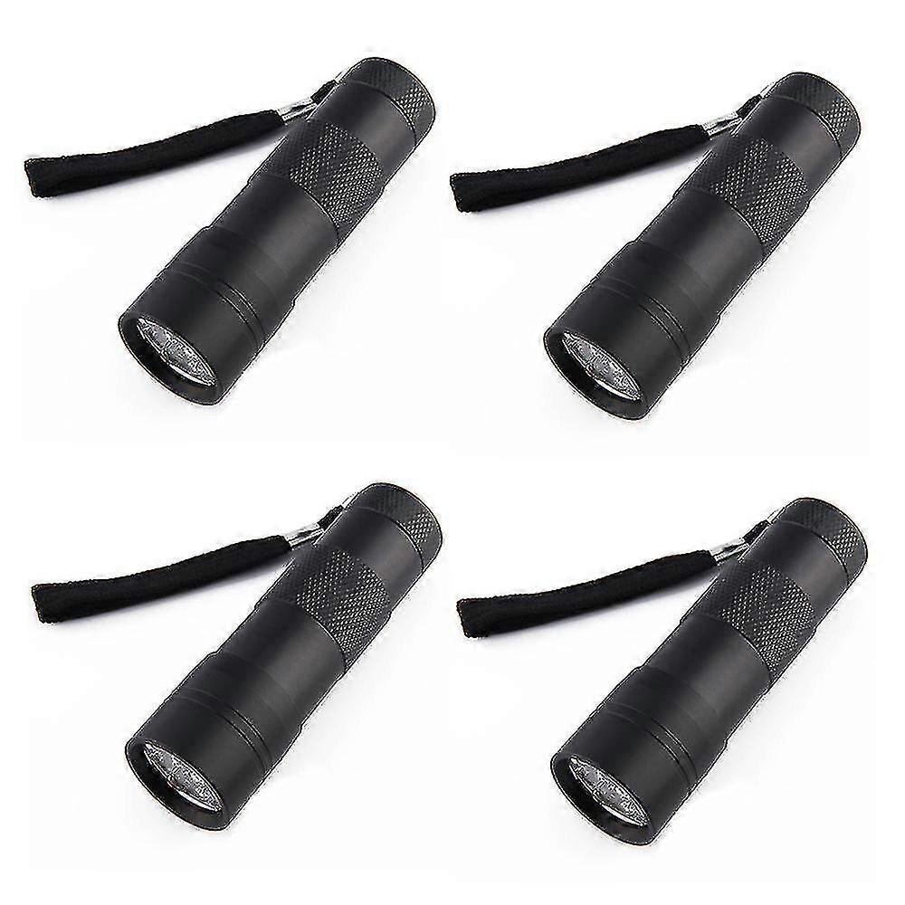 4pcs 12led Violet Light Flashlight, 395 Violet Light Uv Flashlight
