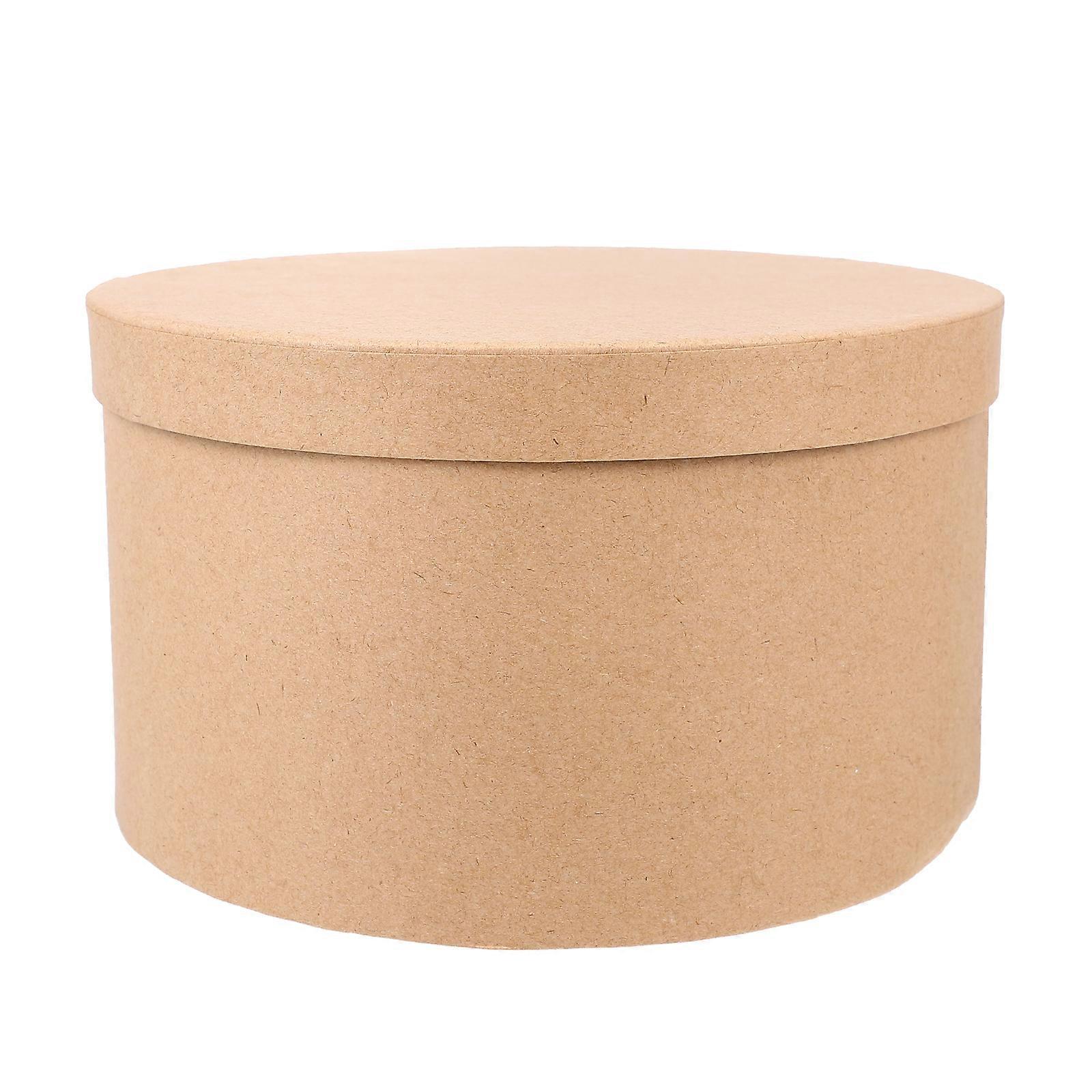 1 ensemble rond Kraft Paper Box Cookie Paper Container Cake Container Cupcake Box