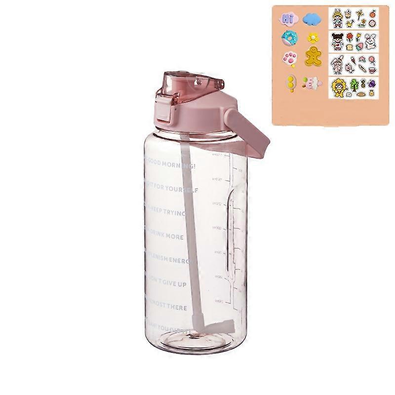 ZK-1pc 2L Water Bottle Drinking Cup Pink