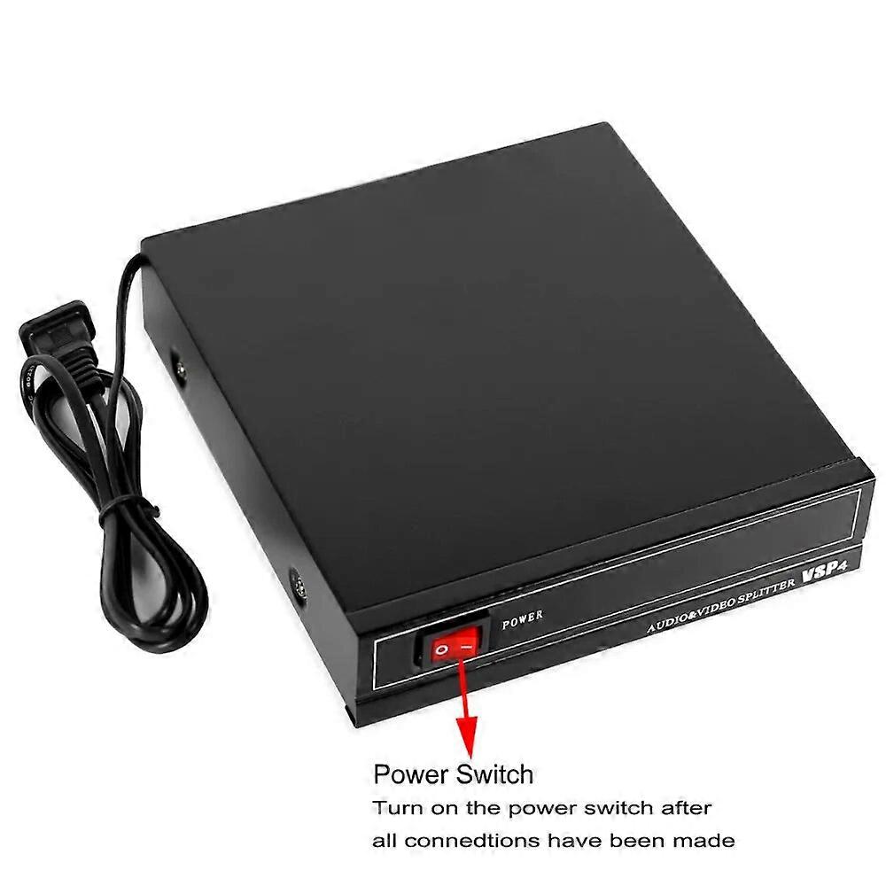 For VSP4 AV Splitter 1 Minute 4 AV Audio And Video Switcher AV Split Screen RCA One Input Four Output