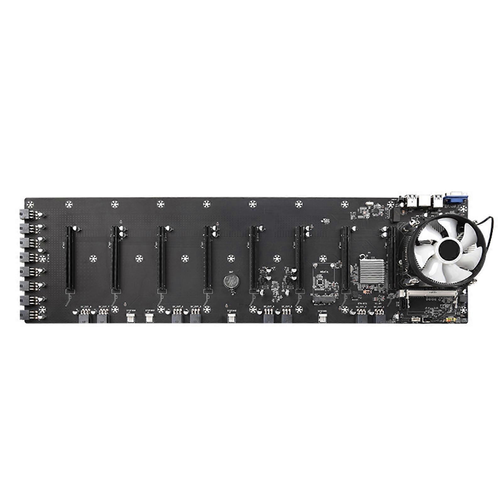 B75 BTC Bitcoin Miner Rig Mining Motherboard with CPU Fan Supports DDR3/3L 1155