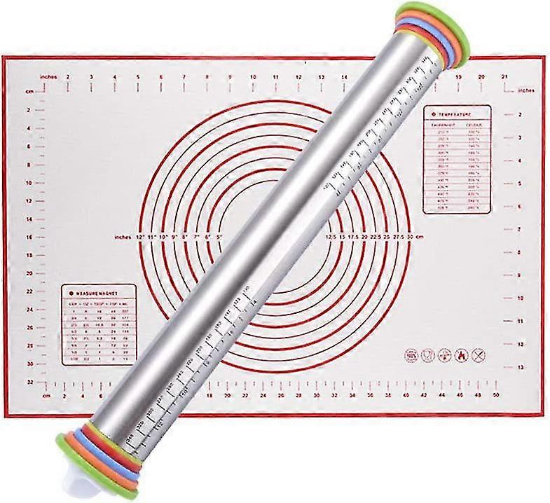 Stainless Steel Rolling Pin, Professional Rolling Pin With Adjustable Discs