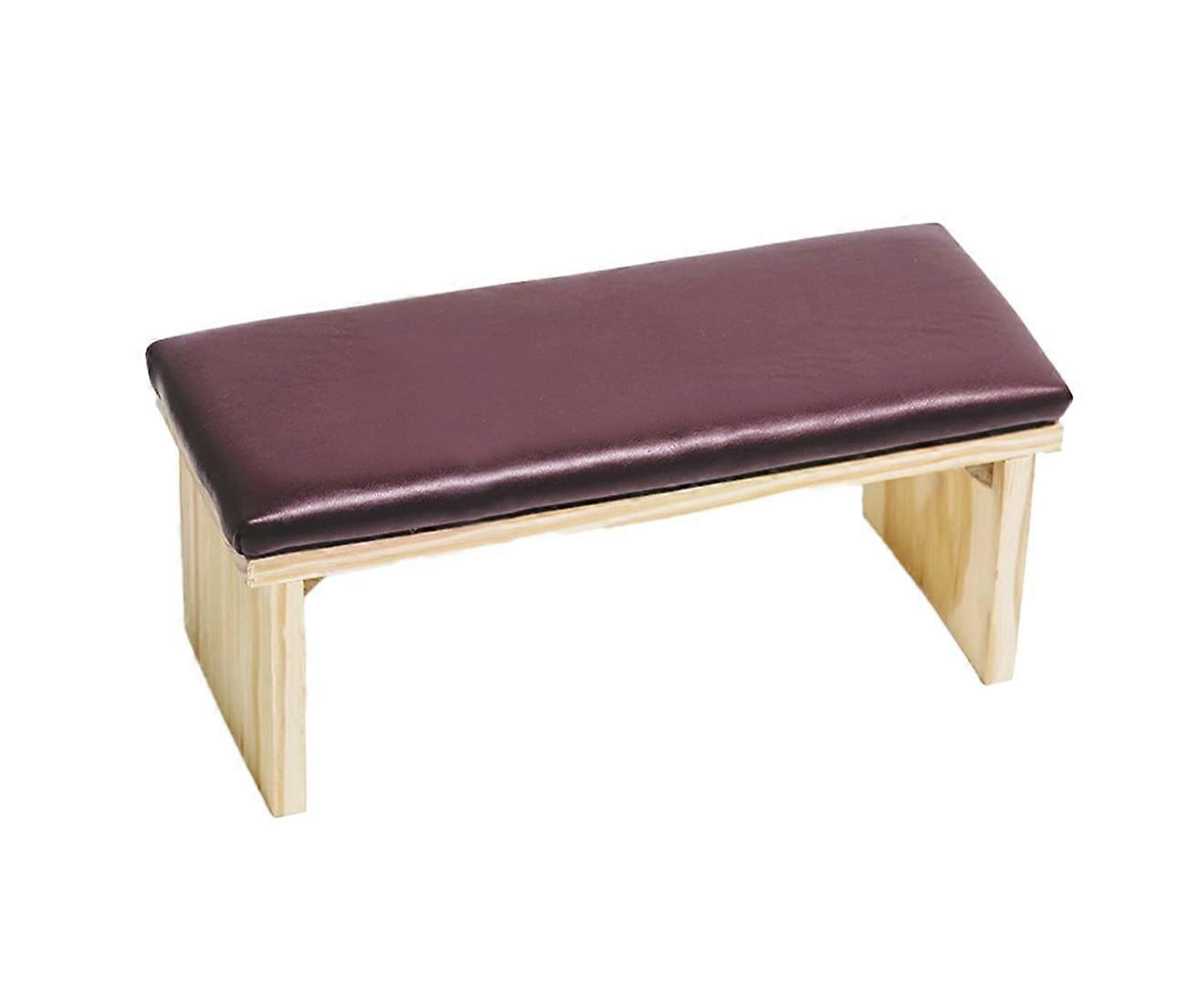 Nail Art Solid Wood Light Luxury Table Mat - Brown Log Hand Pillowmake up