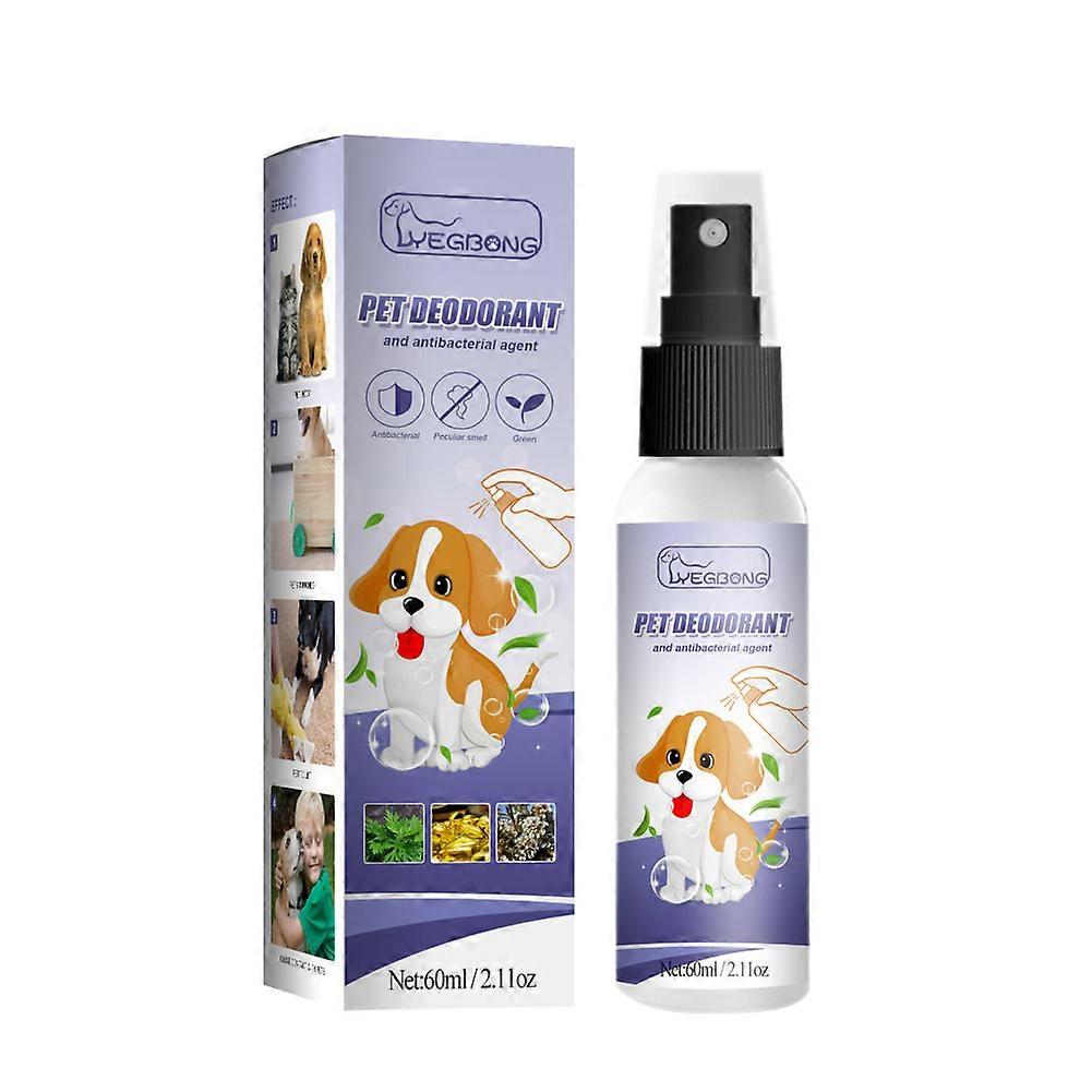 60ML Pet Deodorant Spray Deodorising Odor Liquid Perfume For Dogs Cats Efficientive Grooming Products For Puppy With Gentle Port