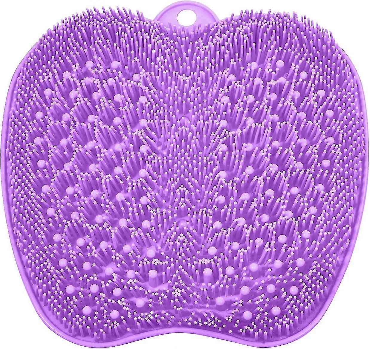 Shower Foot Scrubber Xl Larger Size Mat With Non-slip Suction Cups - Cleans, Smooths, Exfoliates & Massages Your Feet Without Bending, Improve Foot Ci