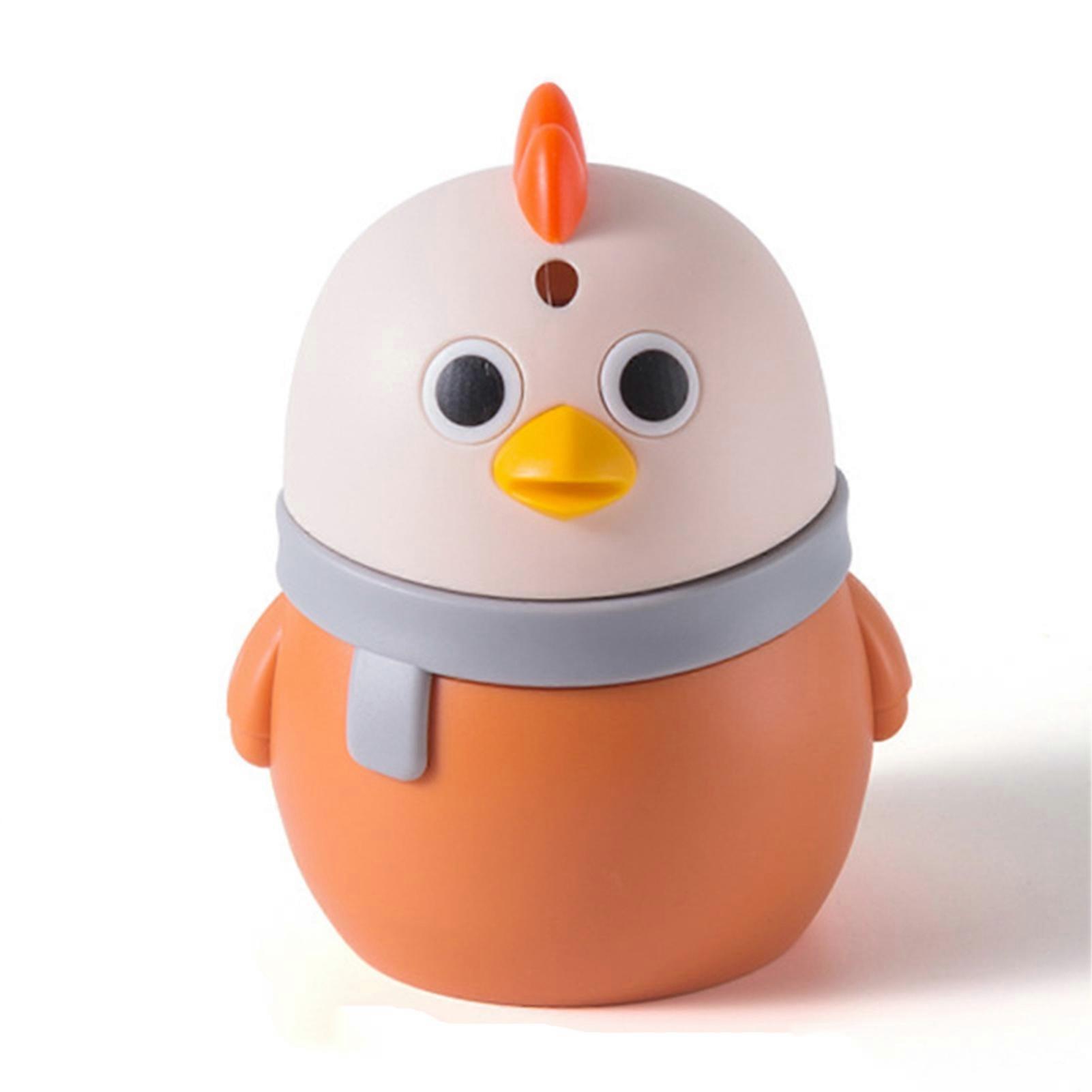 Toothpick Box Mini Large Capacity Dust-proof Plastic Cartoon Chicken Automatic Pop-up Toothpick Storage Box for Dining Table KAESI