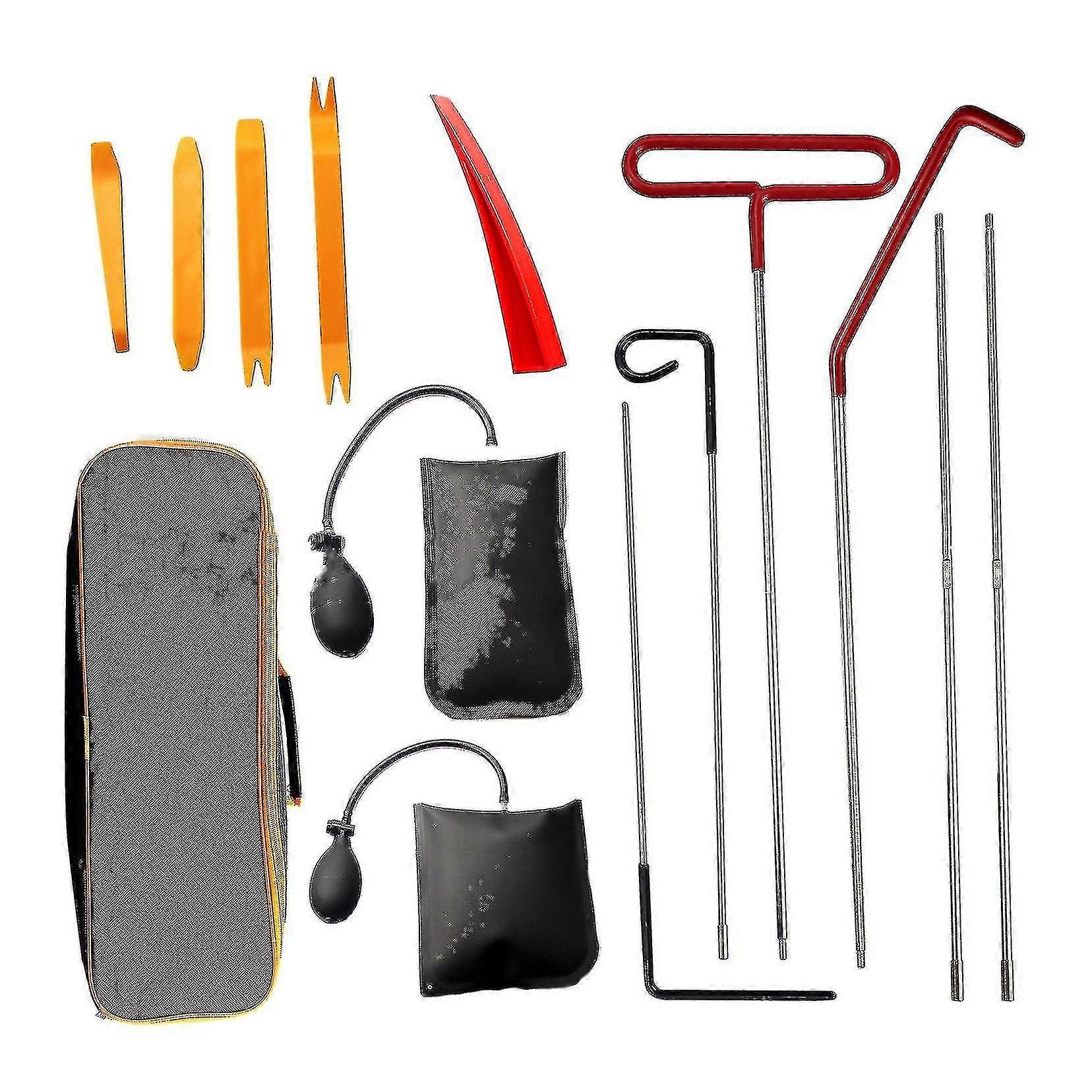14pcs Car Door Open Unlock Tool Kit Lock Out Emergency Wedges Pump Universal Emergency Kit For Vehi