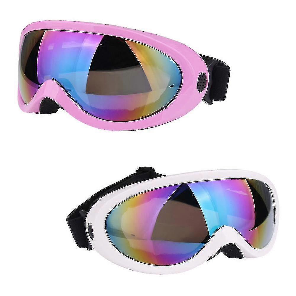 2pcs Single Layer Ski Goggles, No Anti Fog Ski Goggles