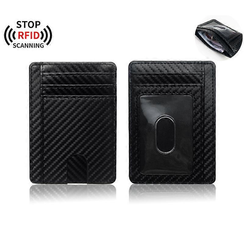 INF RFID Blocking Card Holder, 8-Compartment PU Leather Wallet, 