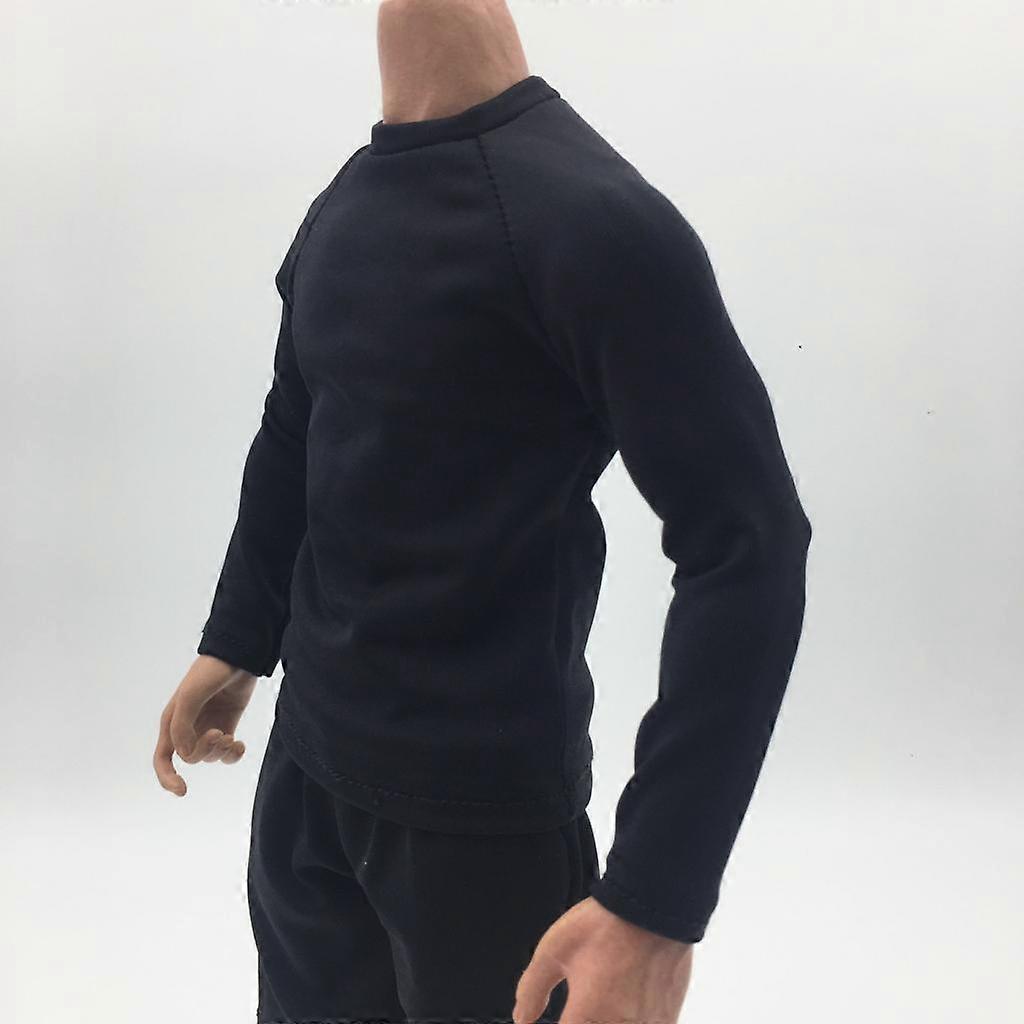 1/6 Scale Male Figure Doll Clothes, Handmade Costume, Sports Style Long Sleeve T-Shirt Outfit for 12'' Action Figure Phicen,TBLeague
