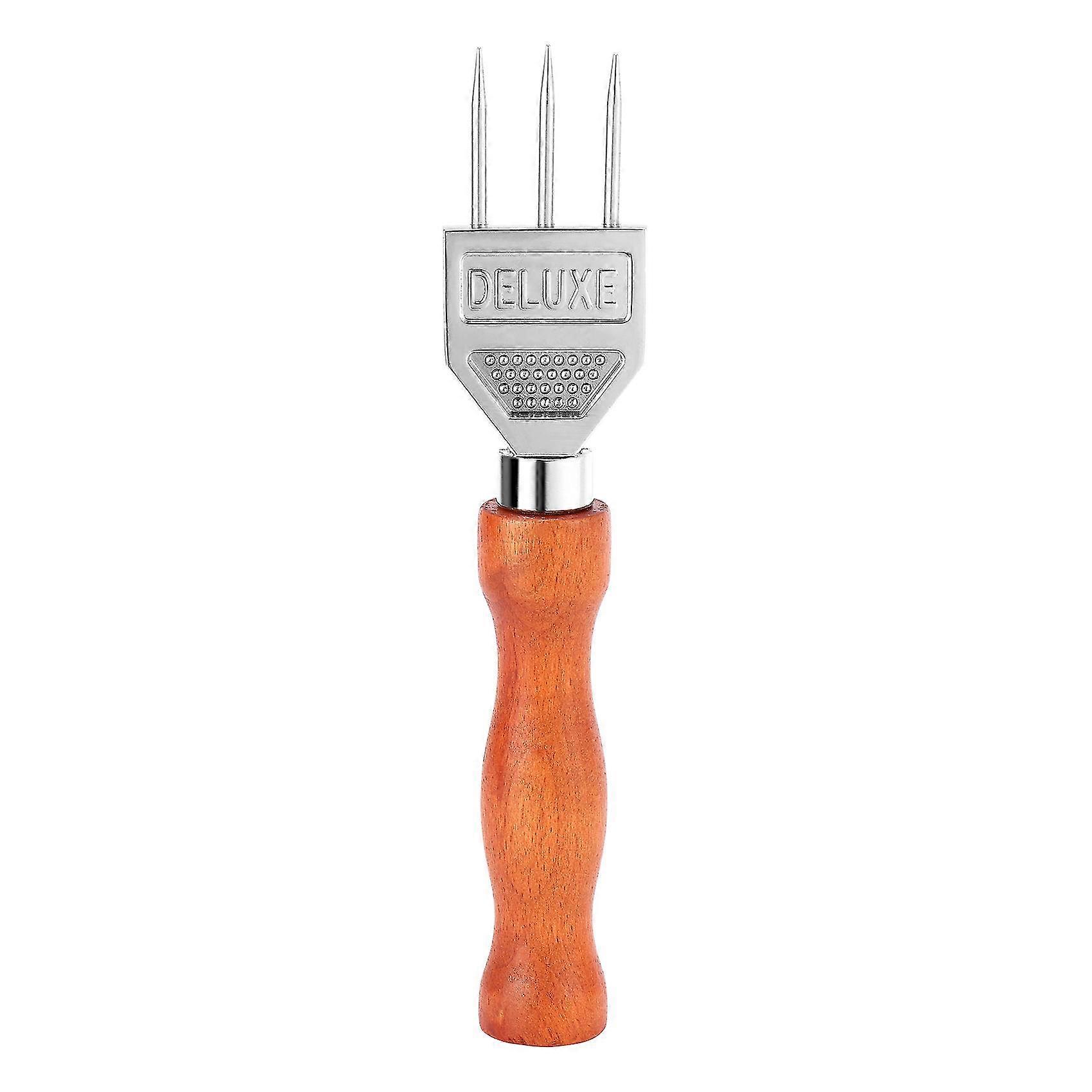 Ice Pick - Sturdy Ice Chipper with Solid Wood Handle, 304 Stainless Steel Three Pronged Ice Crusher