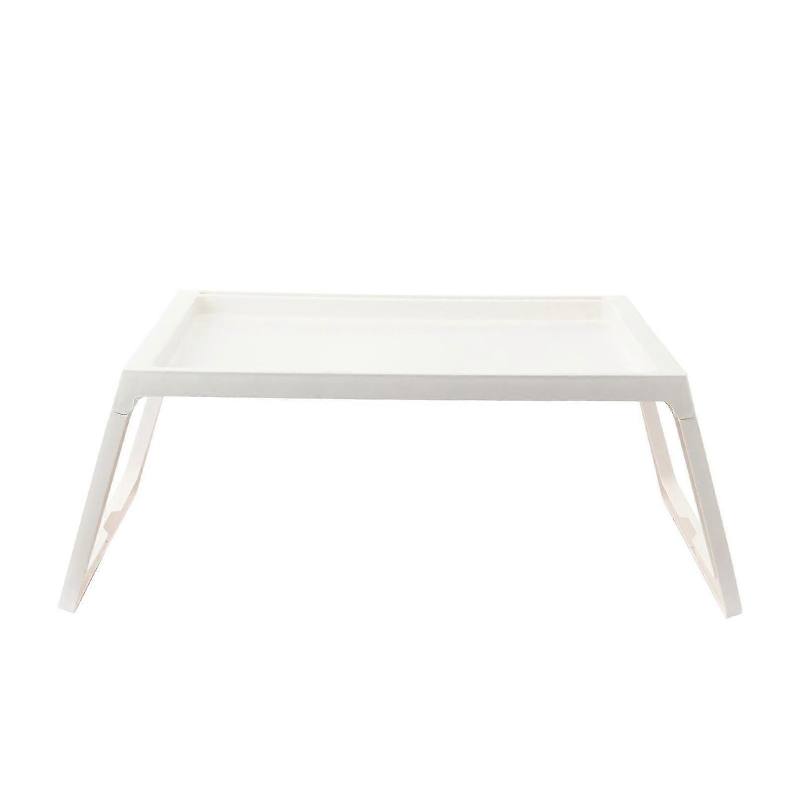 Portable Laptop Bed Tray Table - Lightweight Mini Picnic Table for Working and Writing - White