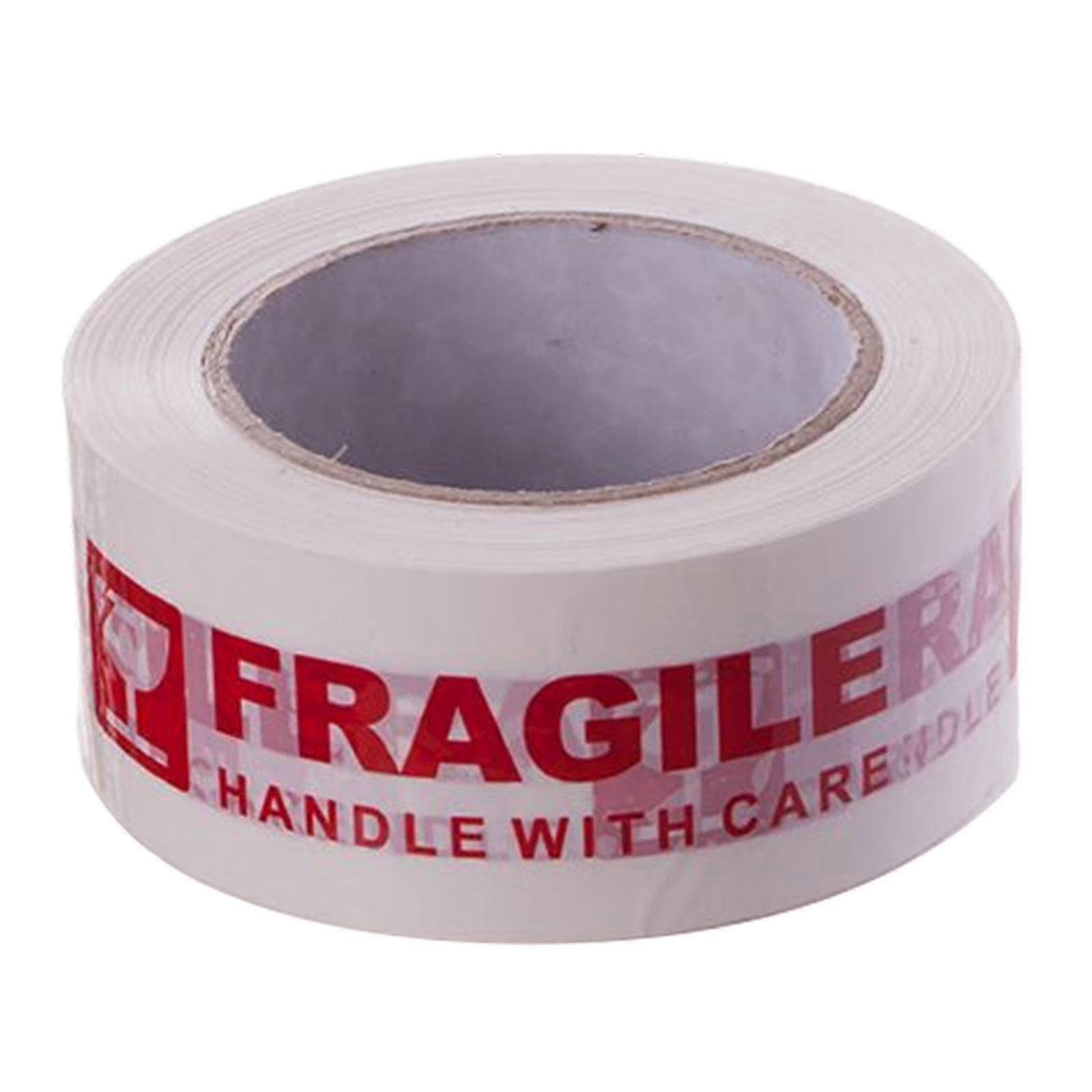 50mm x 100m poignée fragile avec soin Packing Tape Warning Shipping Box