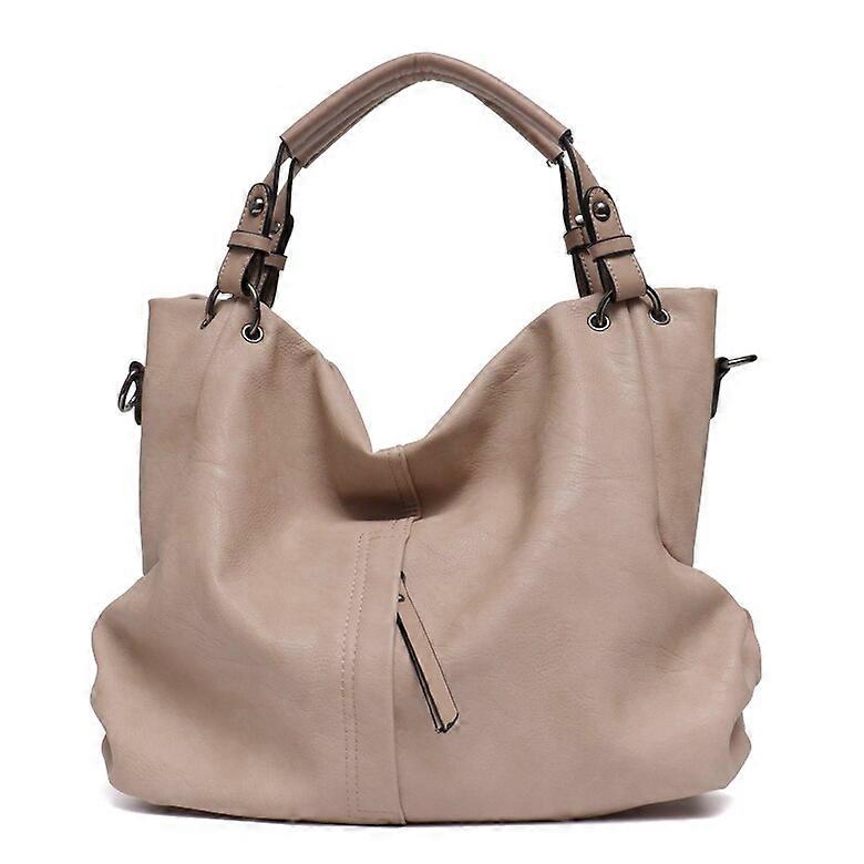 Håndtaske mærke Store kvinders læder håndtasker Høj kvalitet kvindelige Pu Hobos skuldertasker Solid lomme damer tote messenger tasker
