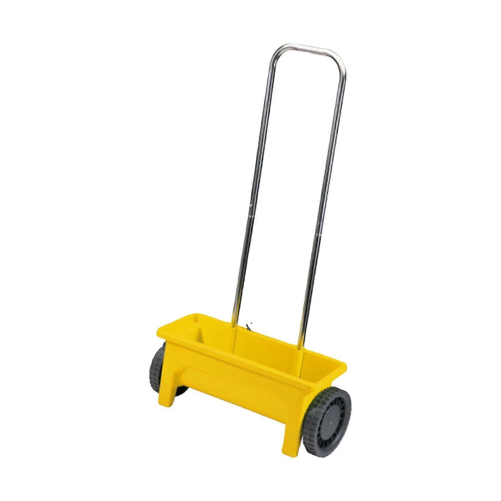 Hand Push Seed Spreader Manure Spreader Drop Spreader for Ice Melt Lawn Salt