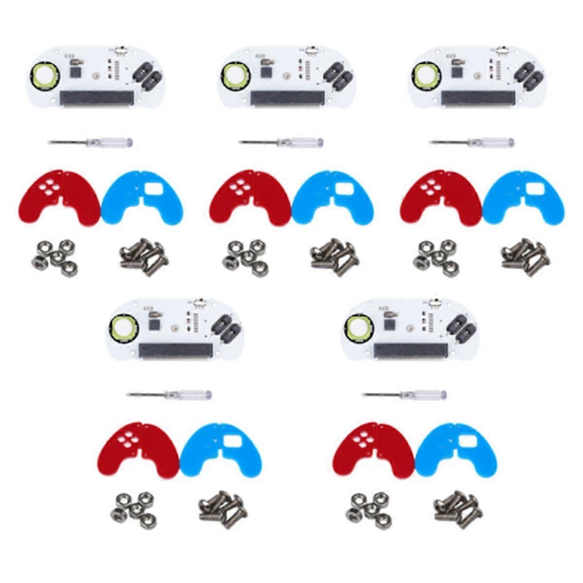 5 st för Micro-Bit elektronisk joystick:Bit V2-kit akrylhölje inbyggd summer + vibrationsmotor Microbit-styrenhet