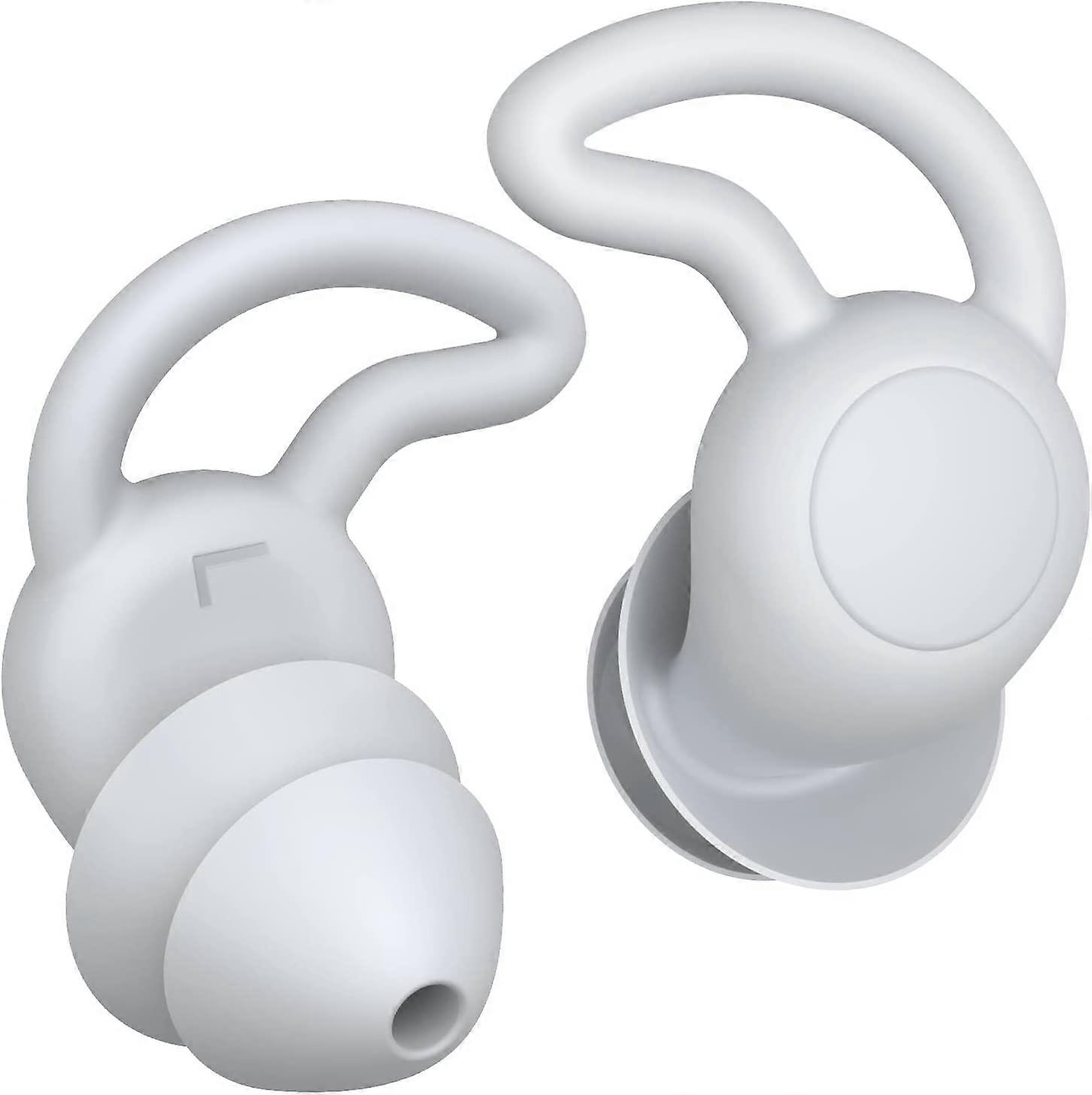 Silicone Earplugs, Noise Canceling Earplugs, Reusable and Leakproof Earplugs for Sleeping, Reading, Traveling, Working and Swimming, Gray