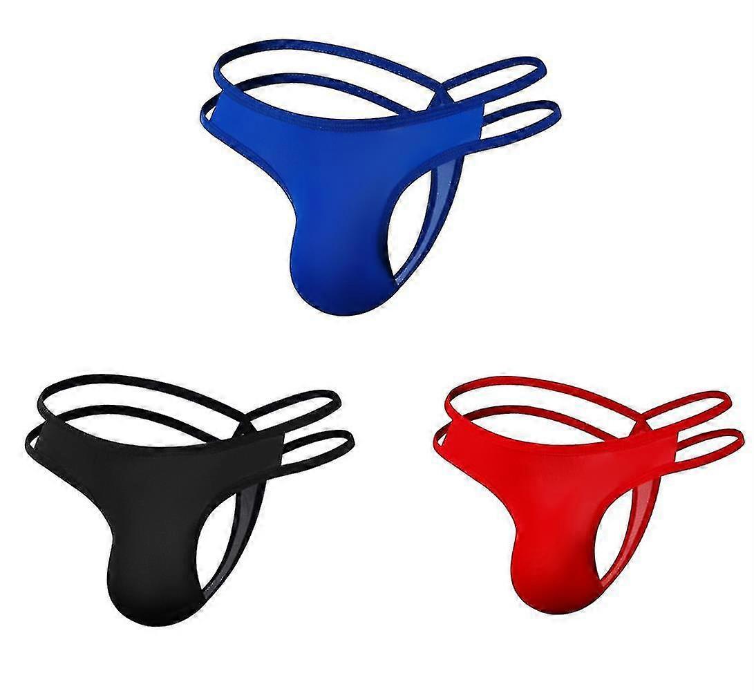 3 Pack/set Mens Briefs Jockstrap G-string Underwear Underpants T-back Thongs