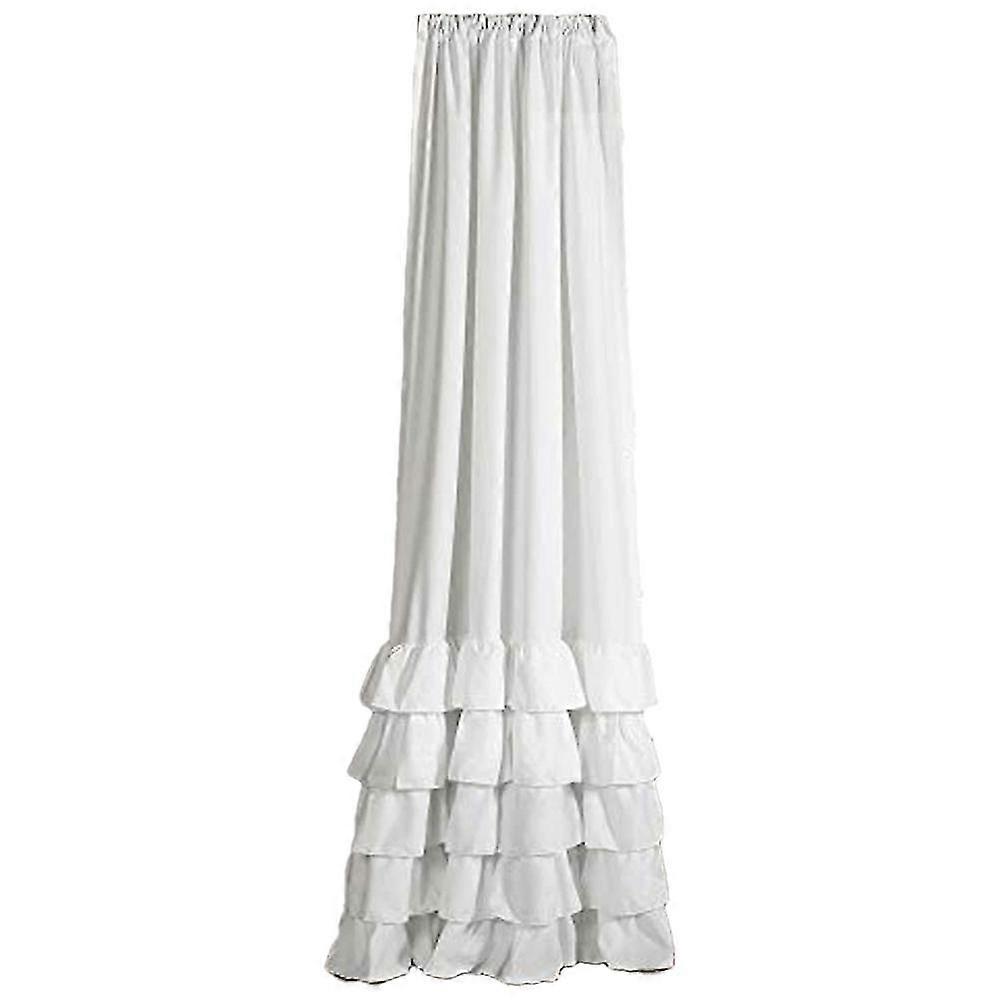 Bumbac Solid Color Ciufulit Edge Perdea, Dormitor Art Perdea