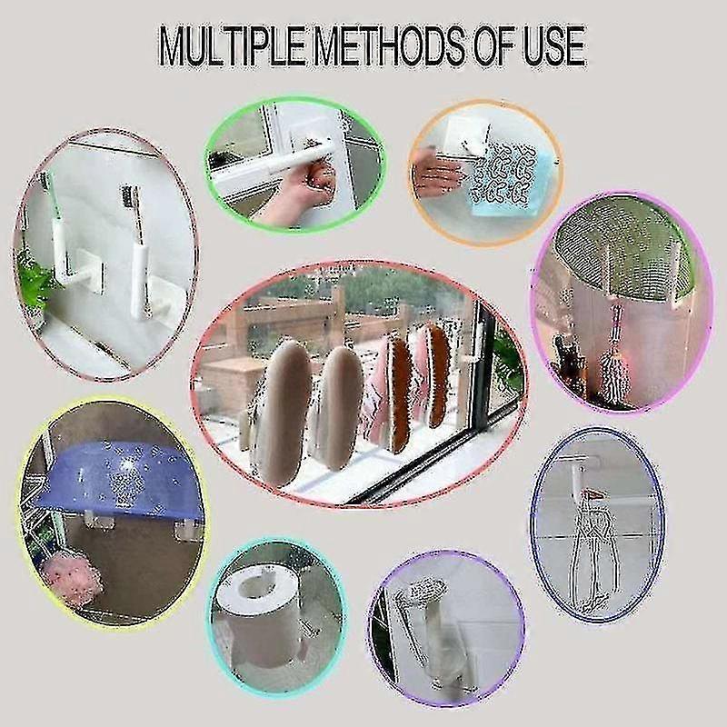 Multifunctional L Shape Hooks Sticky Hook Storage Hanging Self Adhesive Household Practical Wall Door Storage Holder Strong Hanger Rack